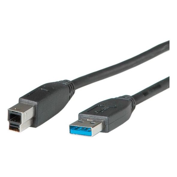 Kabel USB Roline USB-A - 0.8 m Czarny (JAB-1145053)