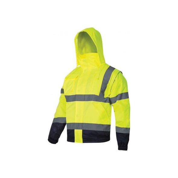 Lahti Pro Kurtka Ostrzegawcza Ocieplana z Odpinanymi Rękawami żółta 2XL (L4092505)