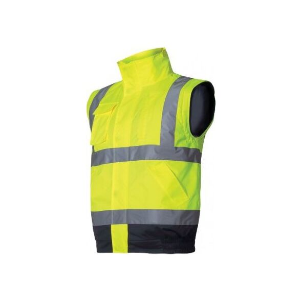 Lahti Pro Kurtka Ostrzegawcza Ocieplana z Odpinanymi Rękawami żółta 2XL (L4092505)