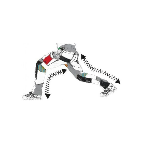 Lahti Pro Spodnie Khaki-czarne ze Wstawkami ze Stretchu S (L4050901)