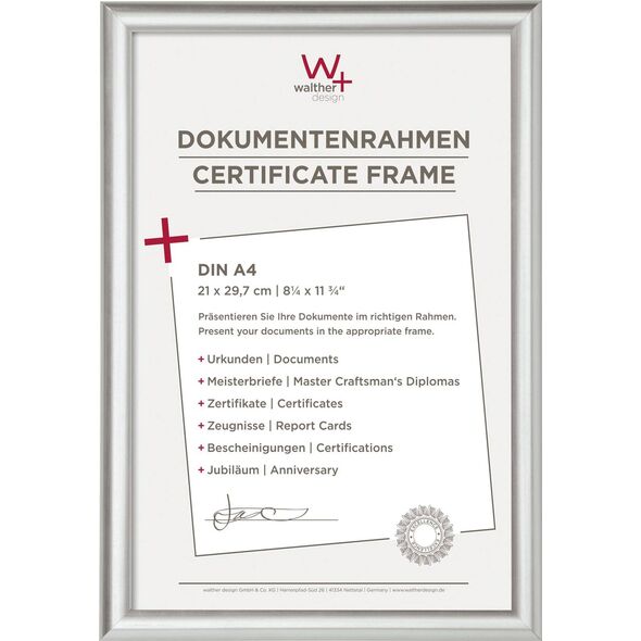 Ramka Walther Trendstyle 21x29,7 Resin silver DIN A4
