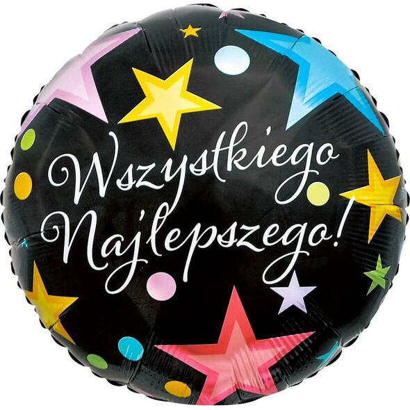 GoDan Balon foliowy Wszystkiego Najlepszego! - 46 cm - 1 szt. uniwersalny
