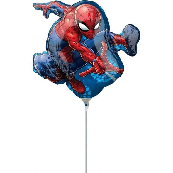 AMSCAN Balon foliowy do patyka Spiderman - 37 cm - 1 szt uniwersalny