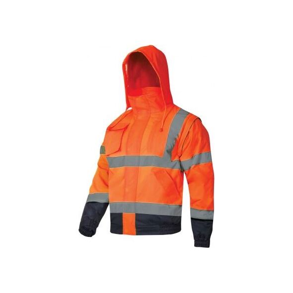 Lahti Pro Kurtka Ostrzegawcza Ocieplana z Odpinanymi Rękawami Pomarańczowa 2XL (L4092605)