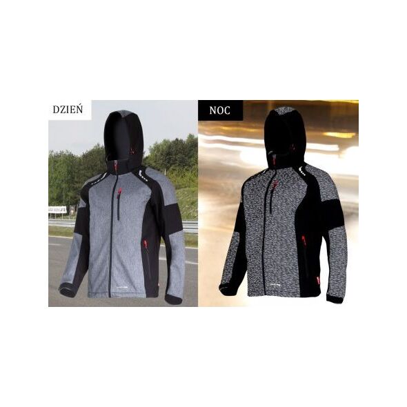 Lahti Pro Kurtka Softshell z Kapturem Szaro-czarwona 3XL (L4092306)