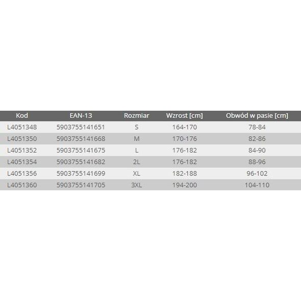 Lahti Pro Spodnie Biało-szare 100% Bawełna 2L/54 (L4051354)
