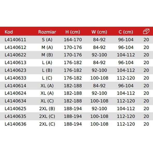 Lahti Pro Ubranie Spawalnicze ze Wzmocnionymi Mankietami-komplet M/A (L4140612)