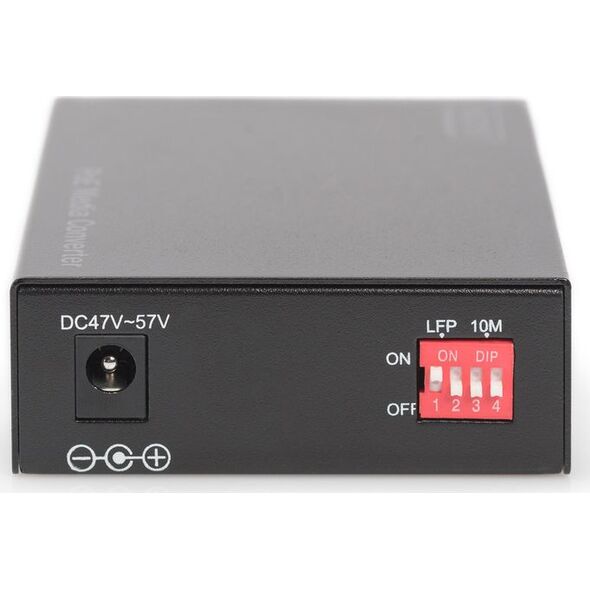 Konwerter światłowodowy Digitus Gigabit PoE Singlem.Media RJ45/SC SM PSE