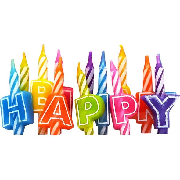 MK Zestaw świeczek urodzinowych Happy Birthday uniwersalny