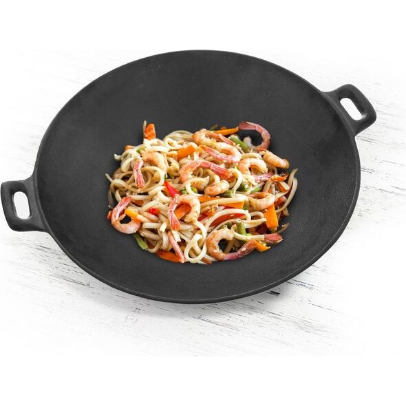 Patelnia Orion wok Żeliwna 30cm