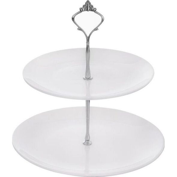 Orion Patera 2-piętrowa porcelanowa na CIASTO OWOCE uniwersalny