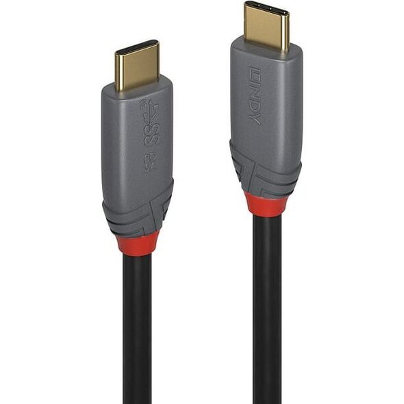Kabel USB Lindy USB-C - USB-C 1.5 m Czarny (36902)