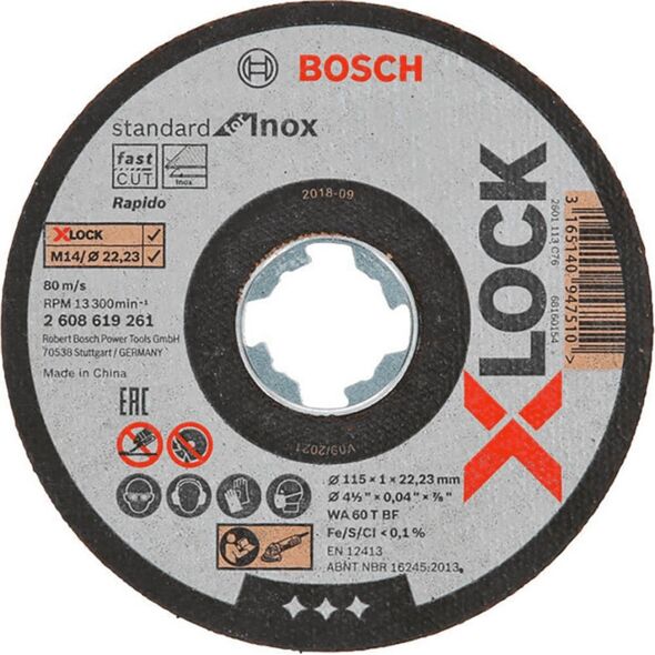 Bosch X-LOCK tarcza tnąca Inox 10x115x1mm (2608619266)