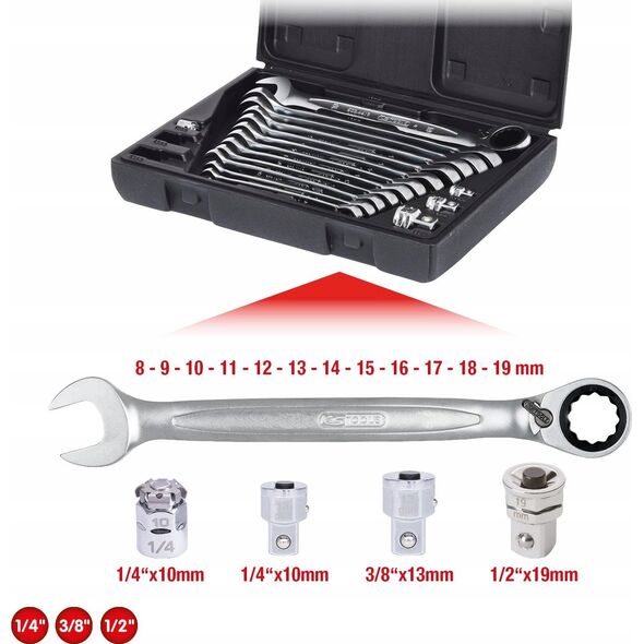 KS Tools KS Tools GEARplus Ratchet Ring Spanner-Set