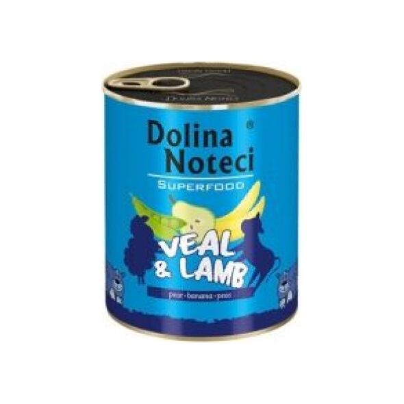 Dolina Noteci Dolina Noteci Premium Superfood Pies Cielęcina i jagnięcina puszka 800g