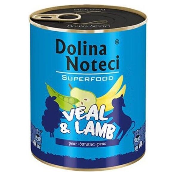 Dolina Noteci Dolina Noteci Premium Superfood Pies Cielęcina i jagnięcina puszka 400g