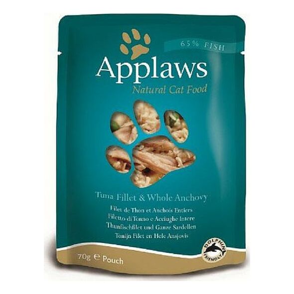Applaws APPLAWS KOT sasz.70g TUŃCZYK ANCHOIS WODOROSTY /12