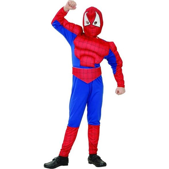 GoDan Kostium dziecięcy Człowiek Pająk - Spiderman z mięśniami uniwersalny