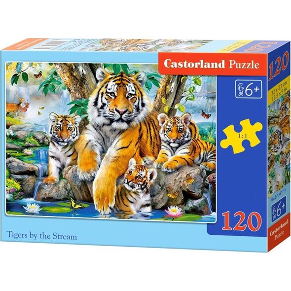 Castorland Puzzle 120 Tigers by the Stream CASTOR