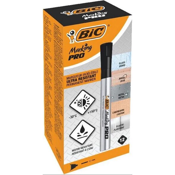 Bic Marker Marking PRO czarny (12szt) BIC