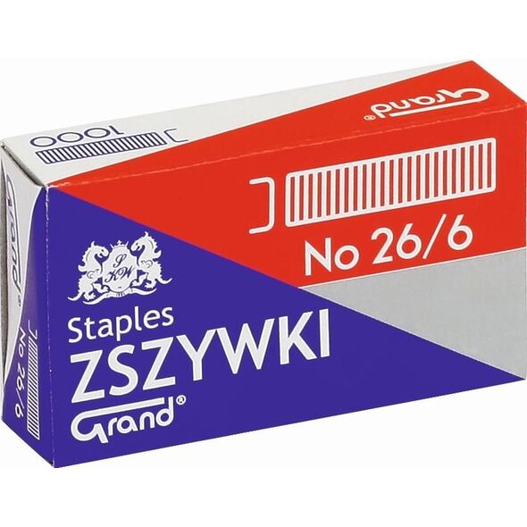 Grand Zszywki 26/6 (1000szt*10) GRAND