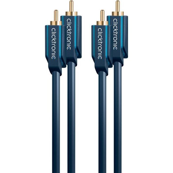 Kabel Clicktronic RCA (Cinch) x2 - RCA (Cinch) x2 3m granatowy (70380)