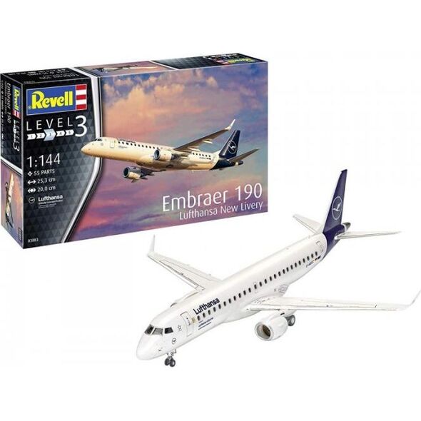 Revell Model plastikowy Embraer 190 Lufthansa New Livery