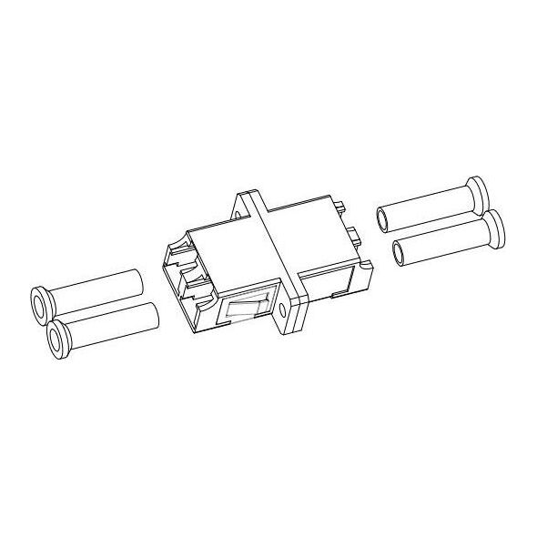 EFB EFB Adapter LC/LC Duplex wielomodowy OM3/OM4, plastik/ceramiczna tuleja, Aqua