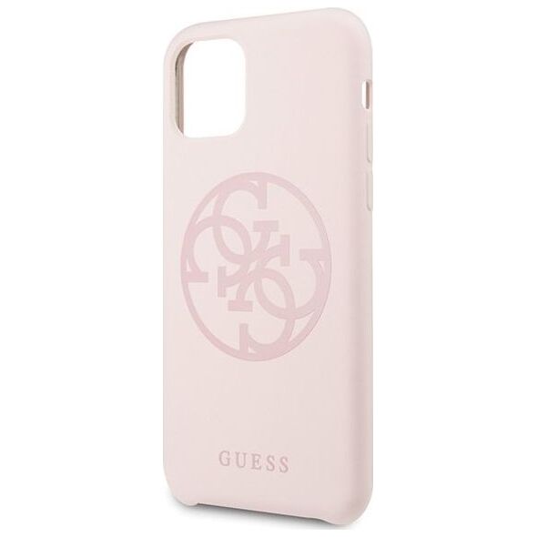 Guess Guess GUHCN58LS4GLP iPhone 11 Pro light pink/jasnoróżowy hard case Silicone 4G Tone On Tone