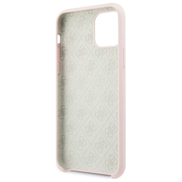 Guess Guess GUHCN58LS4GLP iPhone 11 Pro light pink/jasnoróżowy hard case Silicone 4G Tone On Tone