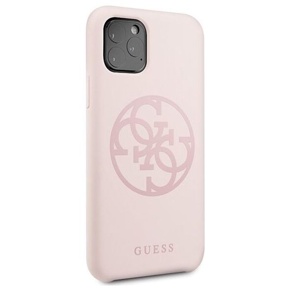 Guess Guess GUHCN58LS4GLP iPhone 11 Pro light pink/jasnoróżowy hard case Silicone 4G Tone On Tone