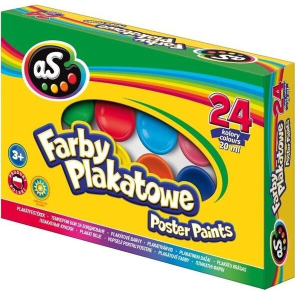 Astra Farby plakatowe 24 kolory 20ml AS