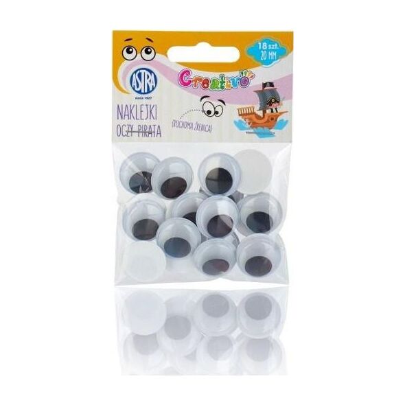 Astra Oczy samoprzylepne 20 mm Oczy Pirata