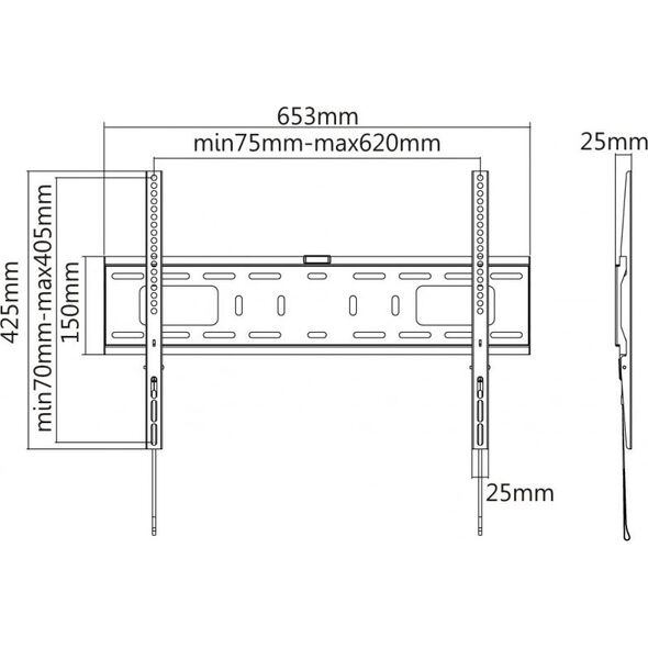 Reflecta Uchwyt ścienny Plano Flat 70-6040 37'' - 70''