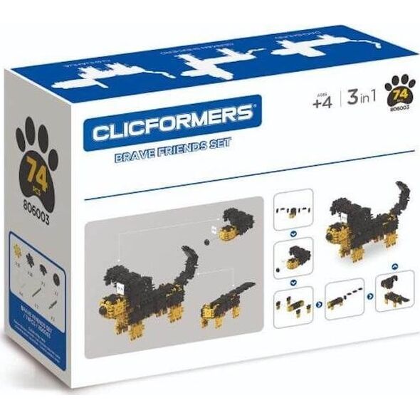 Clics Klocki CLICFORMERS Black and yellow friends 74el (806003)