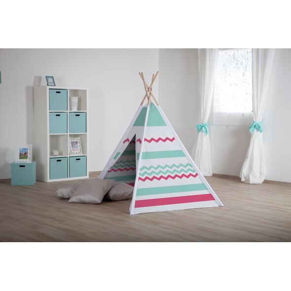 JOHN GMBH Namiot drewniany Tipi niebiesko- czarny John