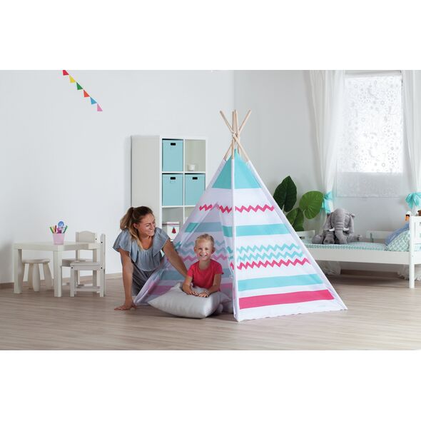 JOHN GMBH Namiot drewniany Tipi niebiesko- czarny John