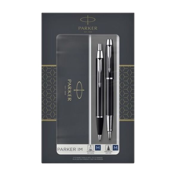 Parker ZESTAW DŁUGOPIS+PIÓRO WIECZNE IM CZARNY CT 2093215