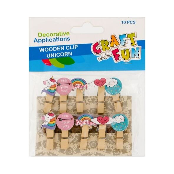 Craft with Fun CF OZDOBA DEK DREW SPINACZ JEDNOROZ 10SZT 20/200