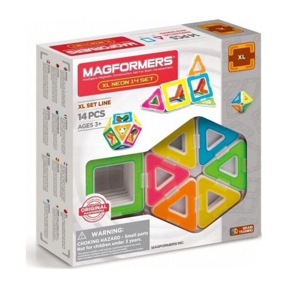 Magformers Klocki konstrukcyjne XL Neon 14 elementów (GXP-699188)