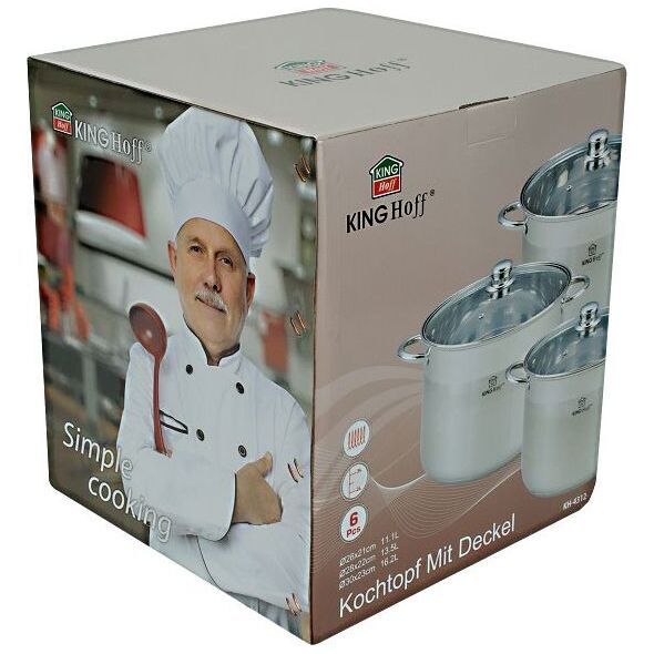 KingHoff GARNKI KINGHOFF 6 ELE 16L/ 13L/ 11L [KH-4312]