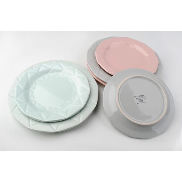 Mondex TALERZ OBIADOWY PŁASKI 24cm ADEL MINT MONDEX