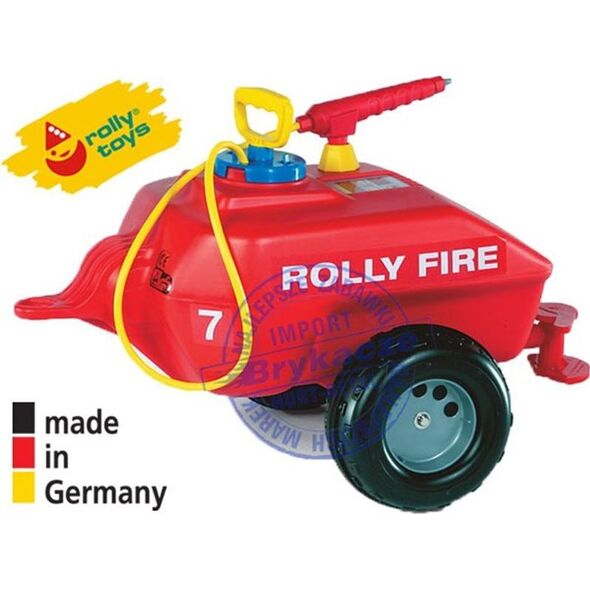 Rolly Toys Trailer Przyczepa Cysterna do traktora Straż pożarna 5l