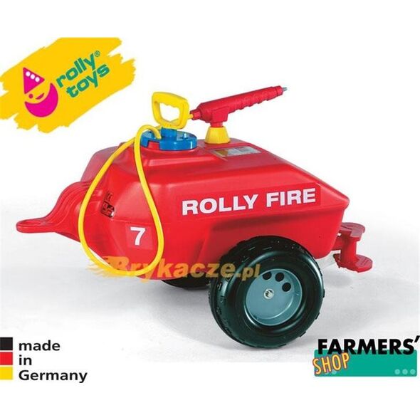 Rolly Toys Trailer Przyczepa Cysterna do traktora Straż pożarna 5l
