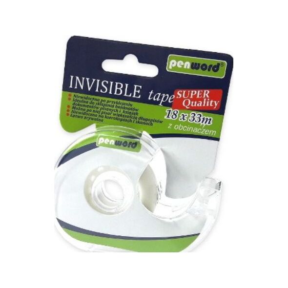 Polsirhurt Taśma invisible z obcinaczem, 18 mm x 33 m