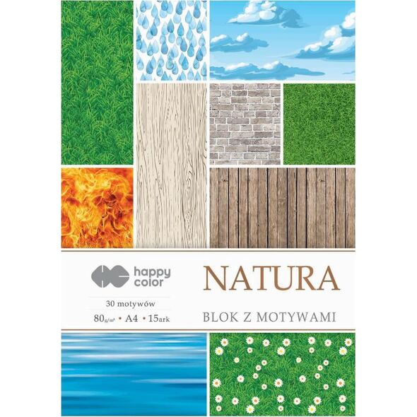 Happy Color Blok z motywami Natura A4/15ark HAPPY COLOR