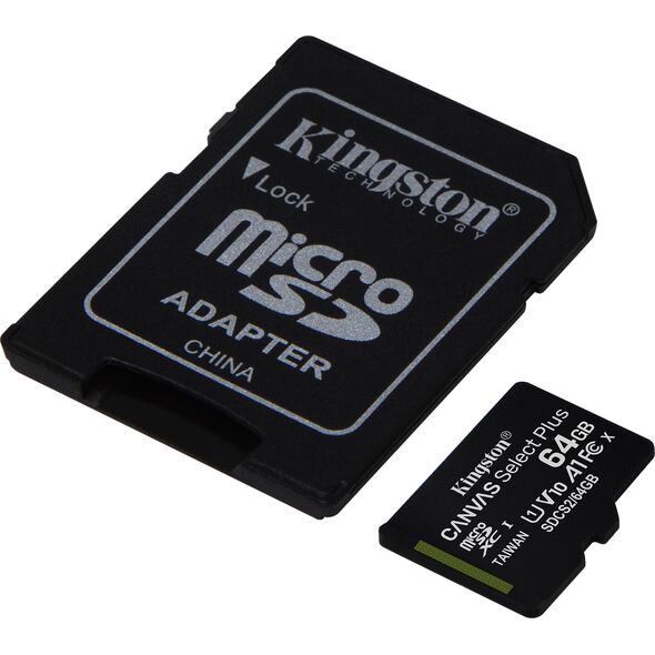 Karta Kingston Canvas Select Plus MicroSDXC 64 GB + 64 GB Class 10 UHS-I/U1 A1  (SDCS2/64GB-2P1A                )