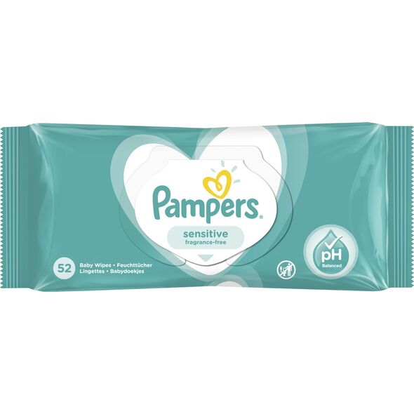 Pampers Zestaw chusteczek Chusteczki Sensitive 3x52
