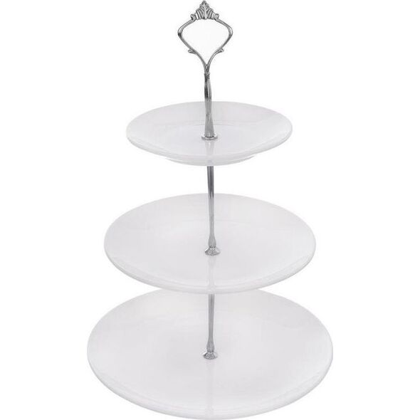 Orion PATERA 3-POZIOMOWA PORCELANOWA OKRĄGŁA 15.8/20.5/25.5cm ORION