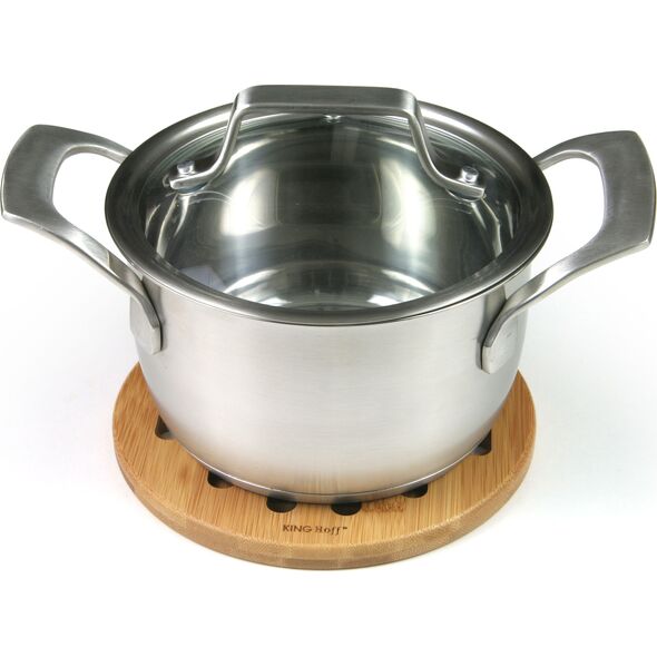 KingHoff ZESTAW OKRĄGŁYCH PODSTAWEK Z BAMBUSA 17,5cm KINGHOFF [KH-1215]